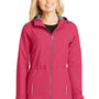 Port Authority Womens Northwest Slicker Waterproof Full Zip Hooded Jacket - Horizon Pink - Closeout