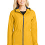 Port Authority Womens Northwest Slicker Waterproof Full Zip Hooded Jacket - Slicker Yellow - Closeout