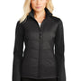 Port Authority Womens Hybrid Wind & Water Resistant Full Zip Jacket - Deep Black