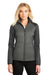 Port Authority L787 Womens Hybrid Wind & Water Resistant Full Zip Jacket Smoke Grey/Grey Front