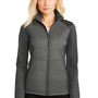 Port Authority Womens Hybrid Wind & Water Resistant Full Zip Jacket - Smoke Grey/Steel Grey
