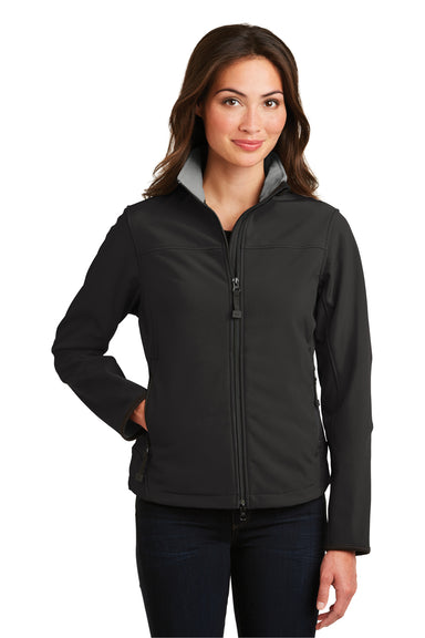 Port Authority L790 Womens Glacier Wind & Water Resistant Full Zip Jacket Black Front