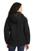 Port Authority L792 Womens Nootka Waterproof Full Zip Hooded Jacket Black Back