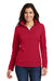 Port Authority L806 Womens Moisture Wicking 1/4 Zip Sweatshirt Red Front