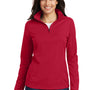 Port Authority Womens Moisture Wicking 1/4 Zip Sweatshirt - Rich Red - Closeout