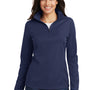 Port Authority Womens Moisture Wicking 1/4 Zip Sweatshirt - True Navy Blue