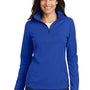 Port Authority Womens Moisture Wicking 1/4 Zip Sweatshirt - True Royal Blue - Closeout