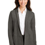 Port Authority Womens Long Sleeve Cardigan Sweater - Heather Charcoal Grey