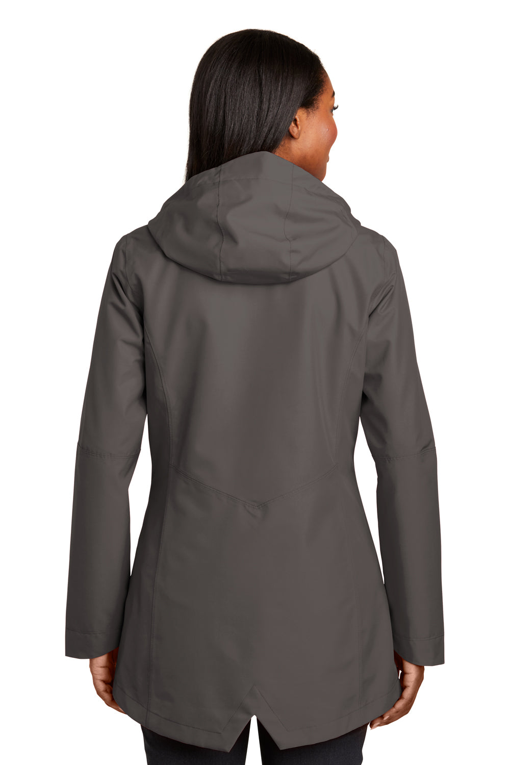 Port Authority L900 Womens Collective Waterproof Full Zip Hooded Jacket Graphite Grey Back