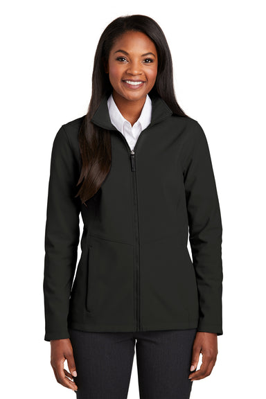 Port Authority L901 Womens Collective Wind & Water Resistant Full Zip Jacket Black Front