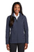 Port Authority L901 Womens Collective Wind & Water Resistant Full Zip Jacket River Blue Front