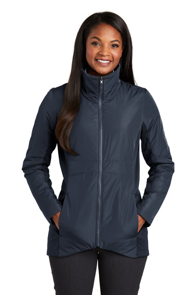 Port Authority L902 Womens Collective Wind & Water Resistant Full Zip Jacket River Blue Front