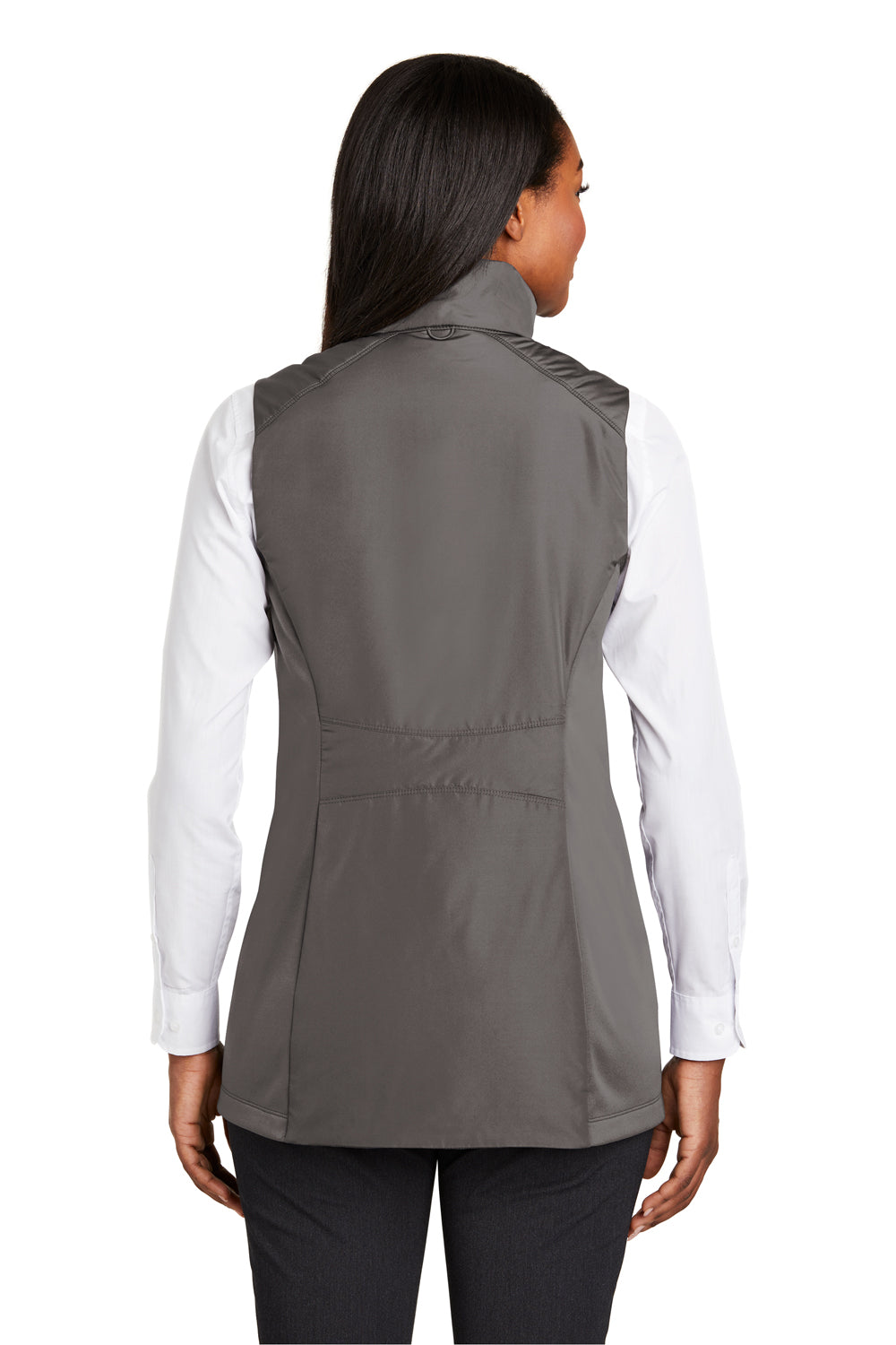 Port Authority L903 Womens Collective Wind & Water Resistant Full Zip Vest Graphite Grey Back