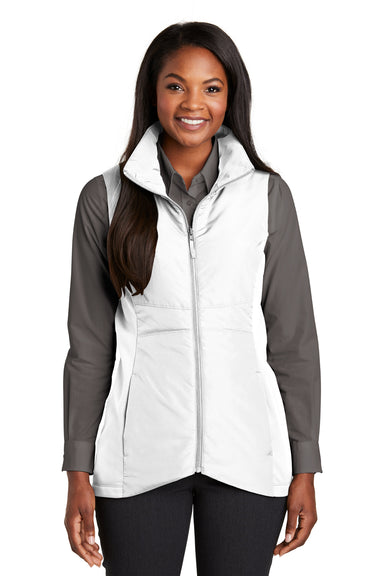 Port Authority L903 Womens Collective Wind & Water Resistant Full Zip Vest White Front