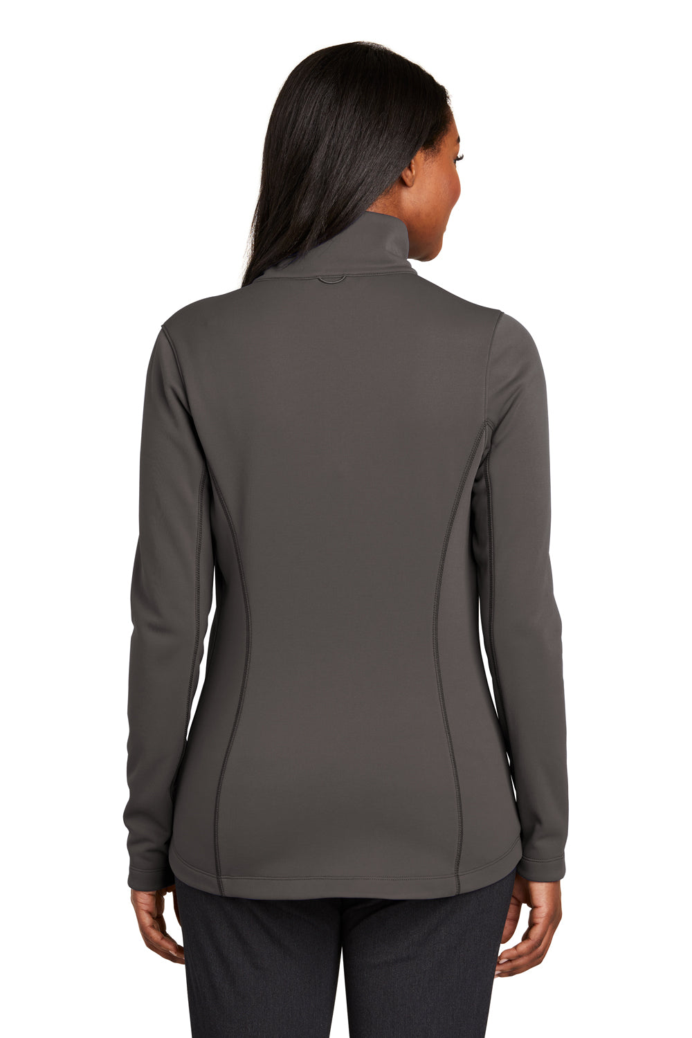 Port Authority L904 Womens Collective Full Zip Smooth Fleece Jacket Graphite Grey Back