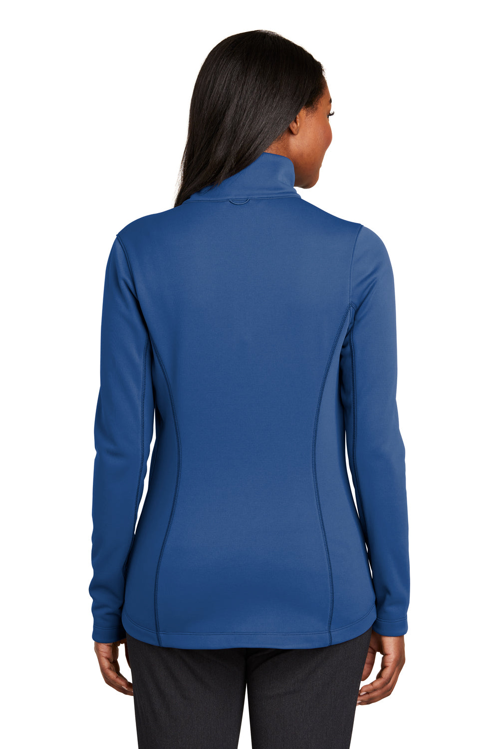 Port Authority L904 Womens Collective Full Zip Smooth Fleece Jacket Night Sky Blue Back