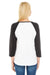 LAT LA3530 Womens Fine Jersey 3/4 Sleeve Crewneck T-Shirt White/Black Back