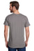 LAT LA6911 Mens Fine Jersey Forward Shoulder Short Sleeve Crewneck T-Shirt Ash Grey/Charcoal Grey Back