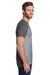 LAT LA6911 Mens Fine Jersey Forward Shoulder Short Sleeve Crewneck T-Shirt Heather Granite Grey/Smoke Grey Side