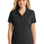 Port Authority Womens Dry Zone Moisture Wicking Short Sleeve Polo Shirt - Deep Black