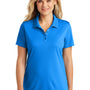 Port Authority Womens Dry Zone Moisture Wicking Short Sleeve Polo Shirt - Coastal Blue