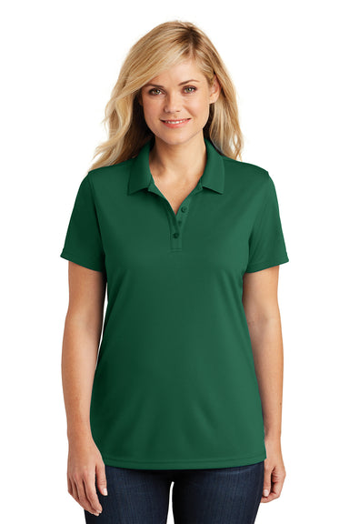 Port Authority LK110 Womens Dry Zone Moisture Wicking Short Sleeve Polo Shirt Forest Green Front