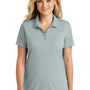 Port Authority Womens Dry Zone Moisture Wicking Short Sleeve Polo Shirt - Gusty Grey