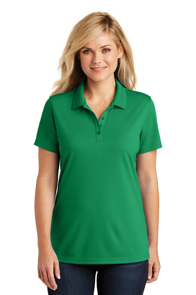 Port Authority LK110 Womens Dry Zone Moisture Wicking Short Sleeve Polo Shirt Kelly Green Front