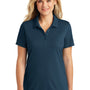 Port Authority Womens Dry Zone Moisture Wicking Short Sleeve Polo Shirt - River Navy Blue