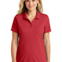 Port Authority Womens Dry Zone Moisture Wicking Short Sleeve Polo Shirt - Rich Red