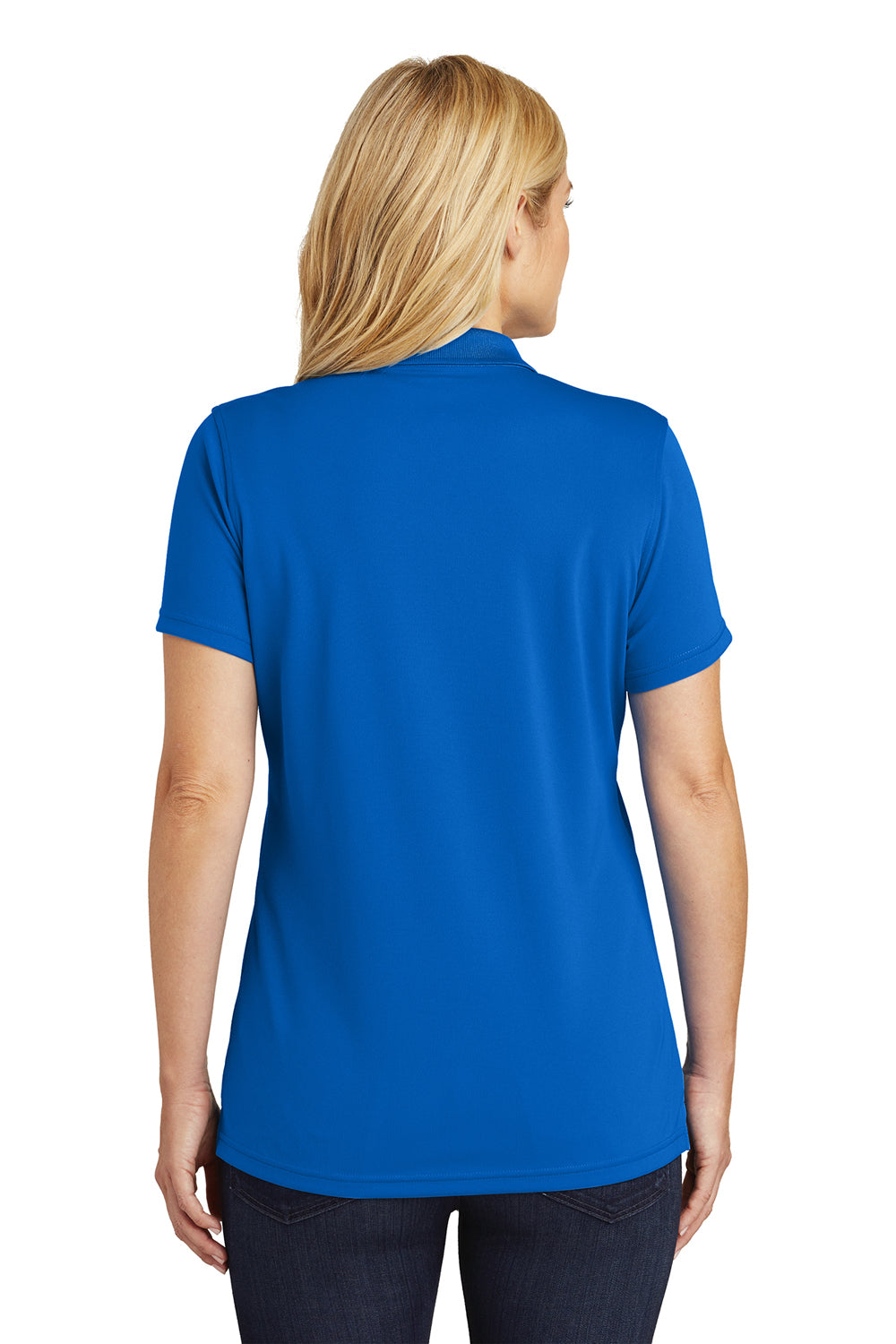 Port Authority LK110 Womens Dry Zone Moisture Wicking Short Sleeve Polo Shirt Royal Blue Back