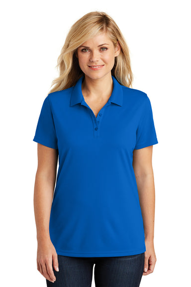 Port Authority LK110 Womens Dry Zone Moisture Wicking Short Sleeve Polo Shirt Royal Blue Front