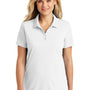 Port Authority Womens Dry Zone Moisture Wicking Short Sleeve Polo Shirt - White