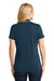 Port Authority LK111 Womens Dry Zone Moisture Wicking Short Sleeve Polo Shirt Navy Blue/White Back