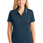 Port Authority Womens Dry Zone Moisture Wicking Short Sleeve Polo Shirt - River Navy Blue/White