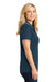 Port Authority LK111 Womens Dry Zone Moisture Wicking Short Sleeve Polo Shirt Navy Blue/White Side
