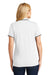 Port Authority LK111 Womens Dry Zone Moisture Wicking Short Sleeve Polo Shirt White/Black Back
