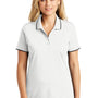Port Authority Womens Dry Zone Moisture Wicking Short Sleeve Polo Shirt - White/Deep Black - Closeout