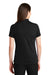 Port Authority LK164 Womens SuperPro Moisture Wicking Short Sleeve Polo Shirt Black Back