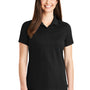 Port Authority Womens SuperPro Moisture Wicking Short Sleeve Polo Shirt - Black - Closeout