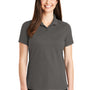 Port Authority Womens SuperPro Moisture Wicking Short Sleeve Polo Shirt - Sterling Grey - Closeout