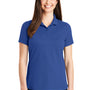 Port Authority Womens SuperPro Moisture Wicking Short Sleeve Polo Shirt - True Blue - Closeout