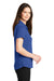 Port Authority LK164 Womens SuperPro Moisture Wicking Short Sleeve Polo Shirt Blue Side