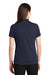Port Authority LK164 Womens SuperPro Moisture Wicking Short Sleeve Polo Shirt Navy Blue Back