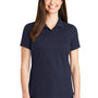 Port Authority Womens SuperPro Moisture Wicking Short Sleeve Polo Shirt - True Navy Blue - Closeout