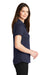 Port Authority LK164 Womens SuperPro Moisture Wicking Short Sleeve Polo Shirt Navy Blue Side