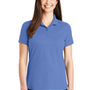 Port Authority Womens SuperPro Moisture Wicking Short Sleeve Polo Shirt - Ultramarine Blue - Closeout