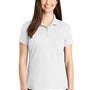 Port Authority Womens SuperPro Moisture Wicking Short Sleeve Polo Shirt - White - Closeout