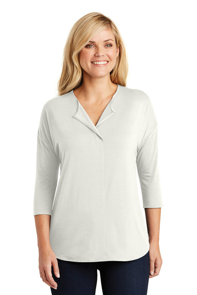 Port Authority LK5433 Womens Concept Jersey 3/4 Sleeve V-Neck T-Shirt Ivory Chiffon Front