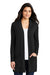 Port Authority LK5434 Womens Concept Long Sleeve Cardigan Sweater w/ Pockets Black Front